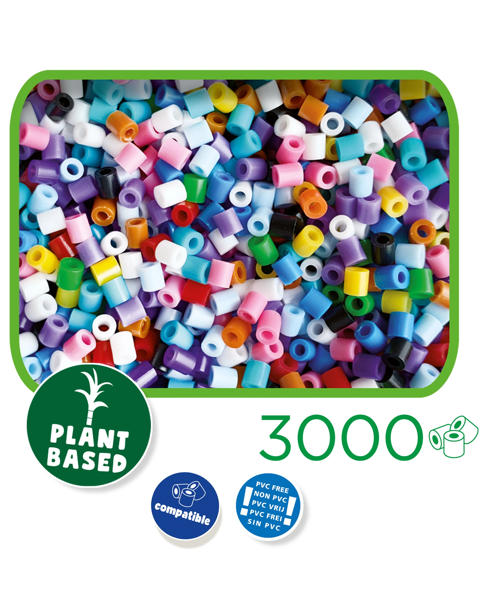 Bügelperlen GREEN BEEDZ - MIX 3000