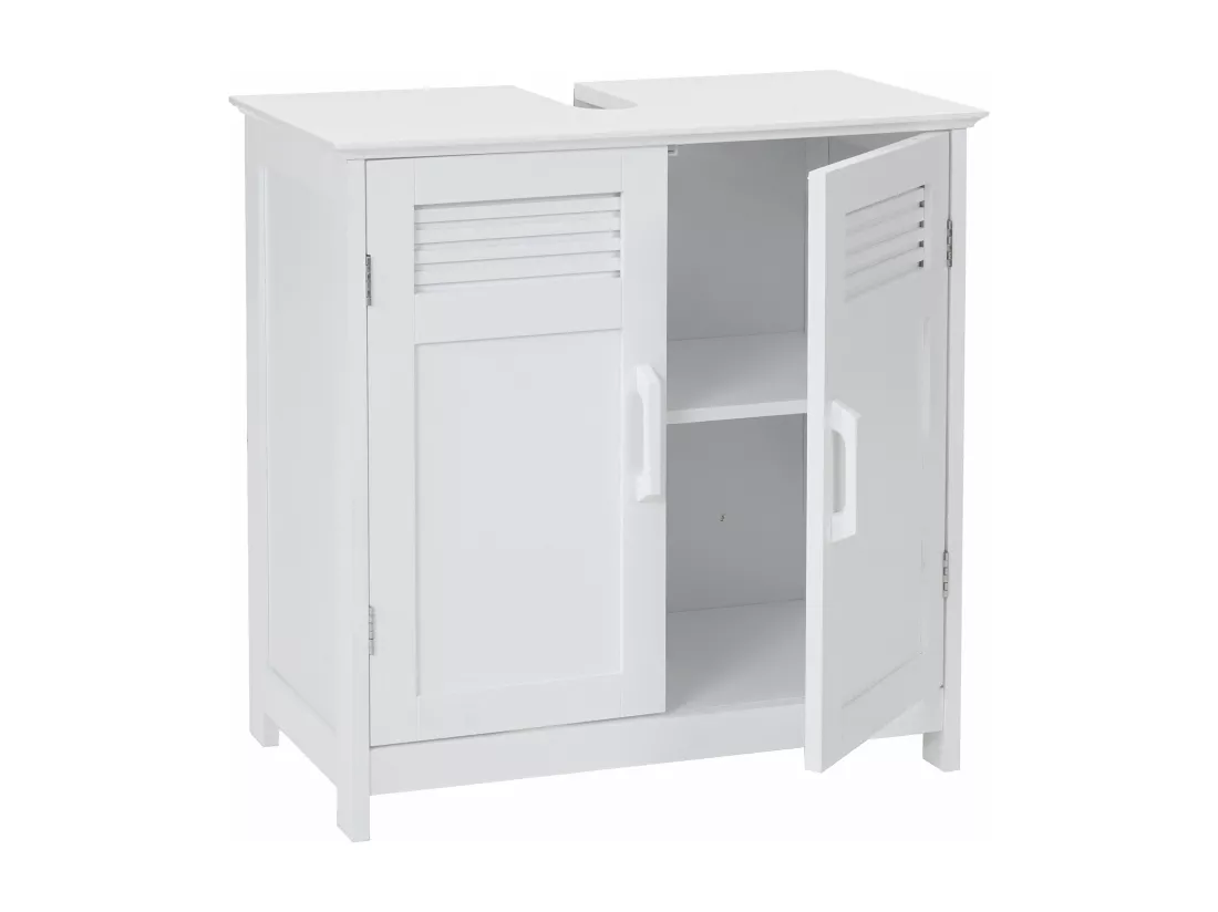 Meuble sous-lavabo MCW-A85, blanc