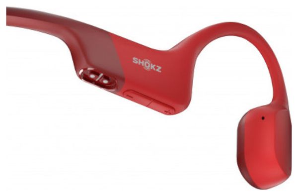 Casque Bluetooth à conduction osseuse Shokz OpenRun Rouge