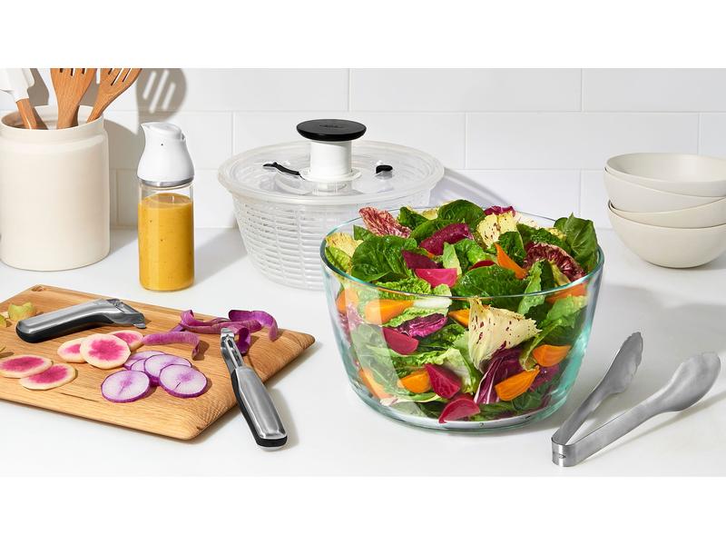 Oxo Good Grips Salatschleuder 27.1 cm, Transparent Salatschüssel