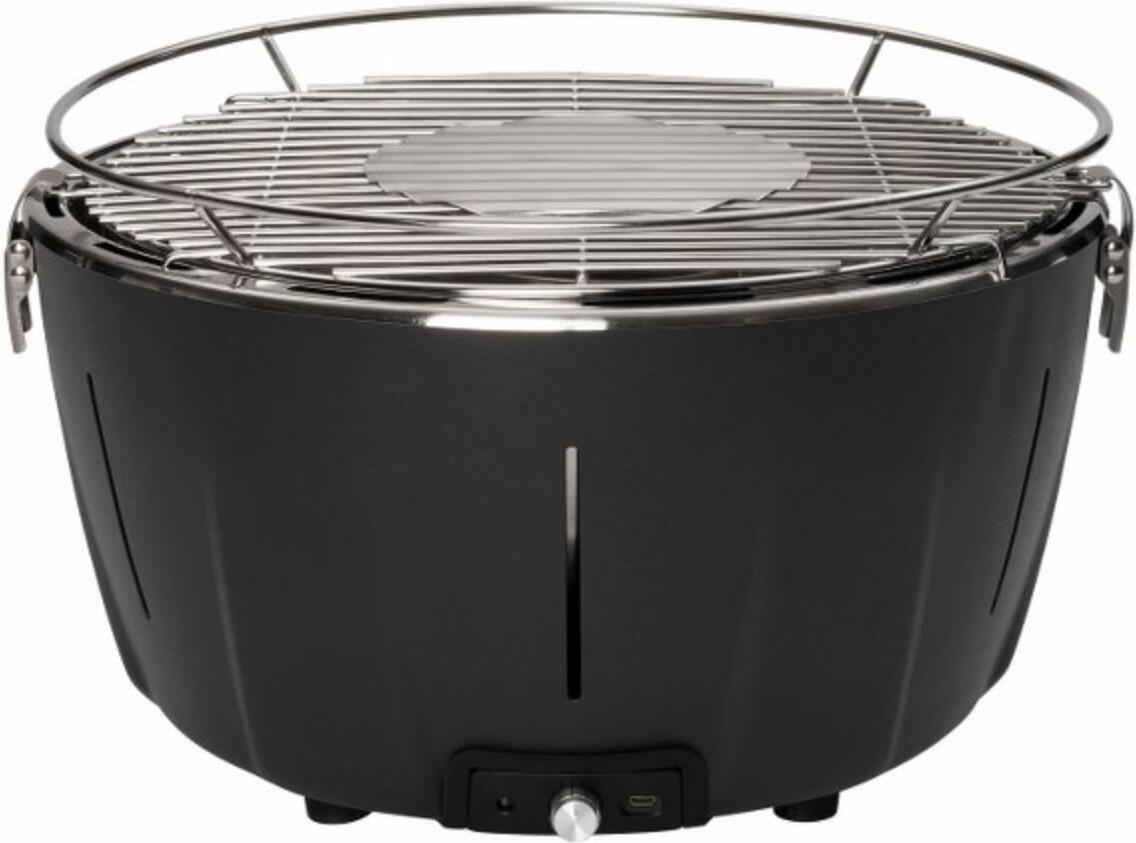 Intratuin houtskool barbecue rookvrij zwart D 33 H 23 cm