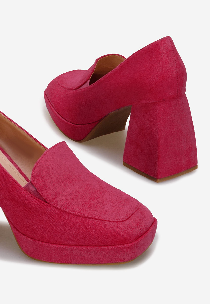 Chaussures à talon épais roses Hoya