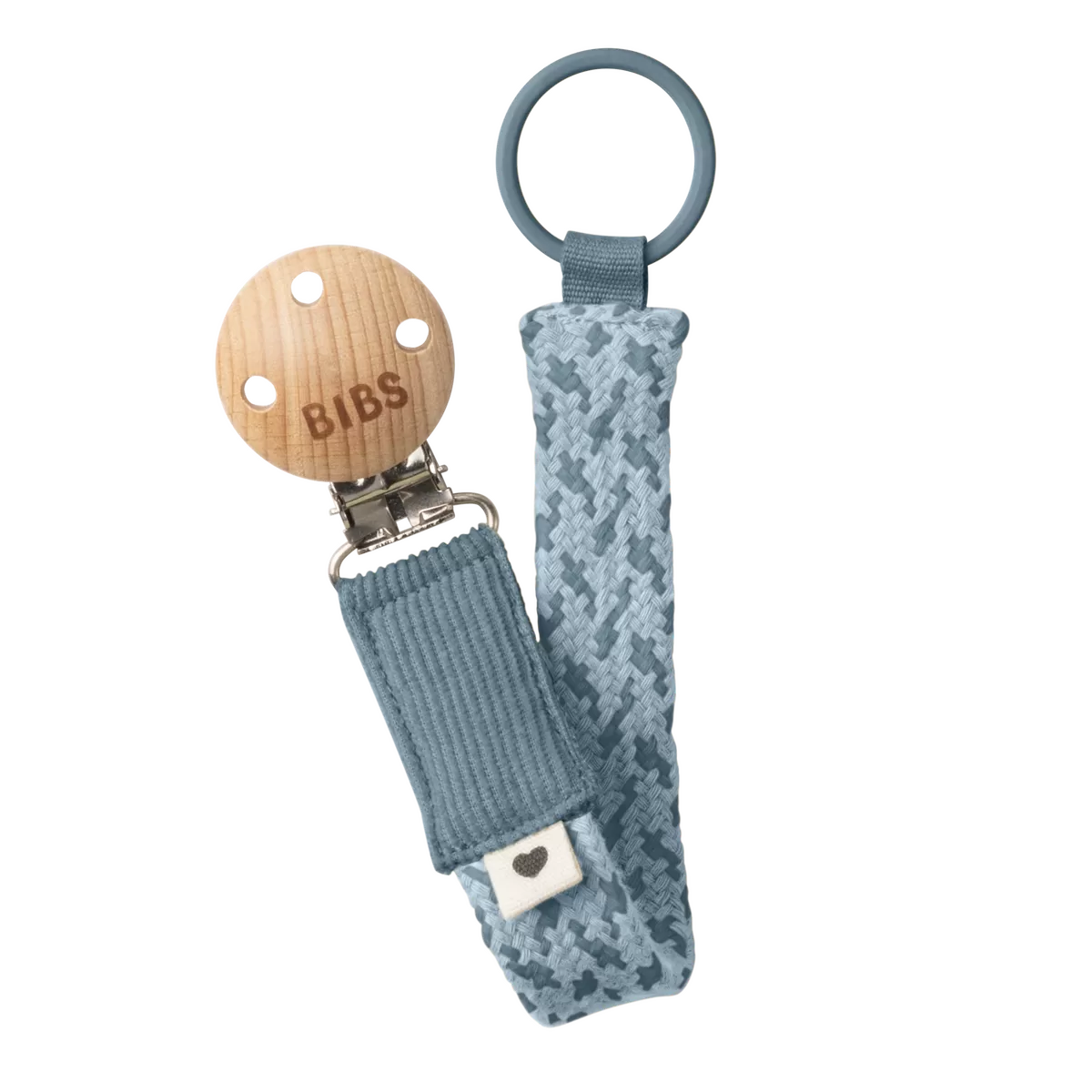BIBS Pacifier Braid - Petrol/Baby Blue