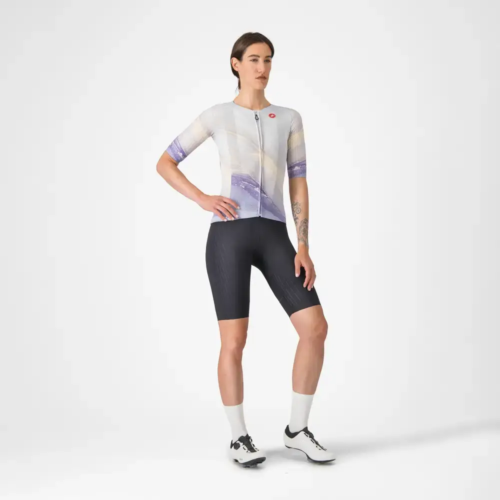 Castelli Aero Pro 8S Fietsshirt Korte Mouwen Paars/Multi Dames