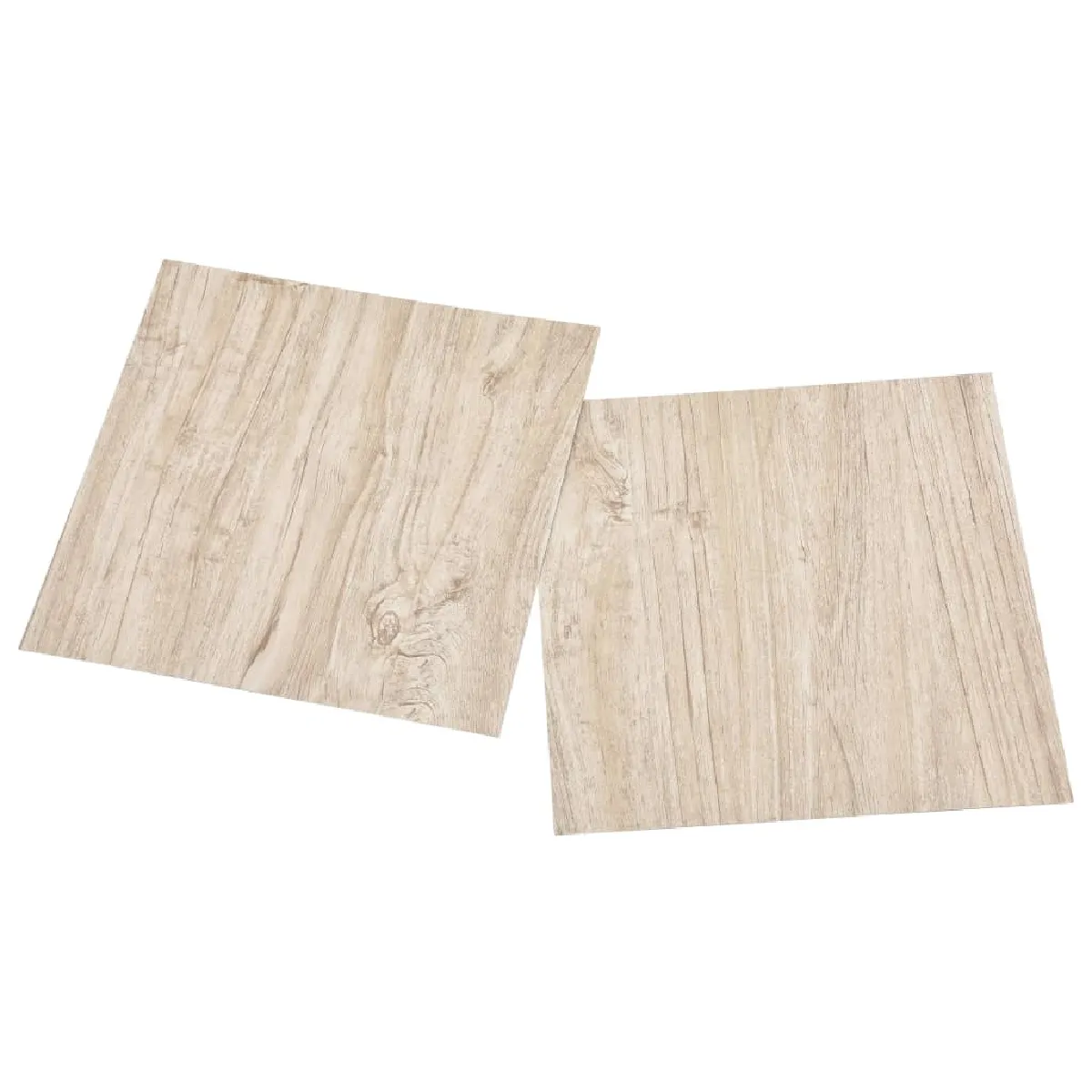 vidaXL Dalles de plancher autoadhésives 1,86 m² marron clair