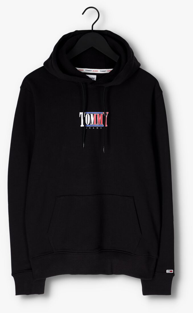 TOMMY JEANS zwarte tommy jeans sweater tjm reg essential graphic hoodie