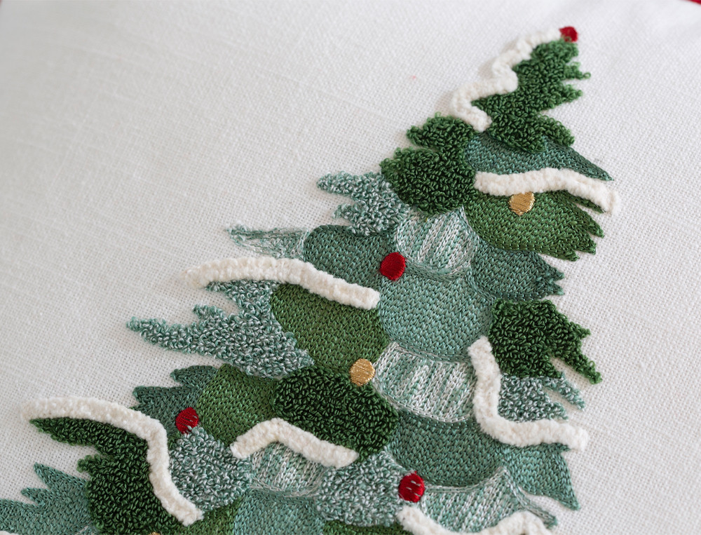 Coussin brodé-Pôle Nord