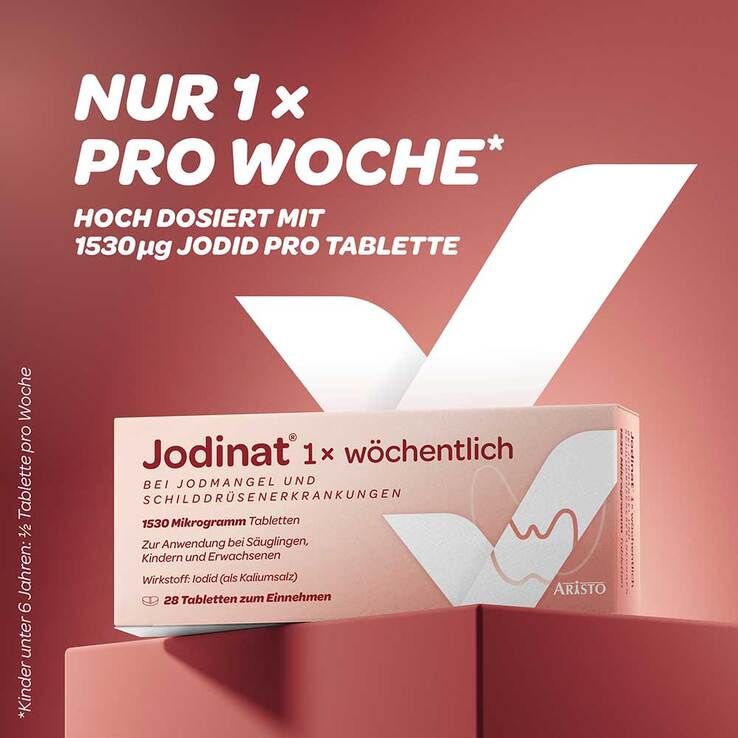 Jodinat 1x wöchentlich 1530 Mikrogramm Tabletten, 28 St