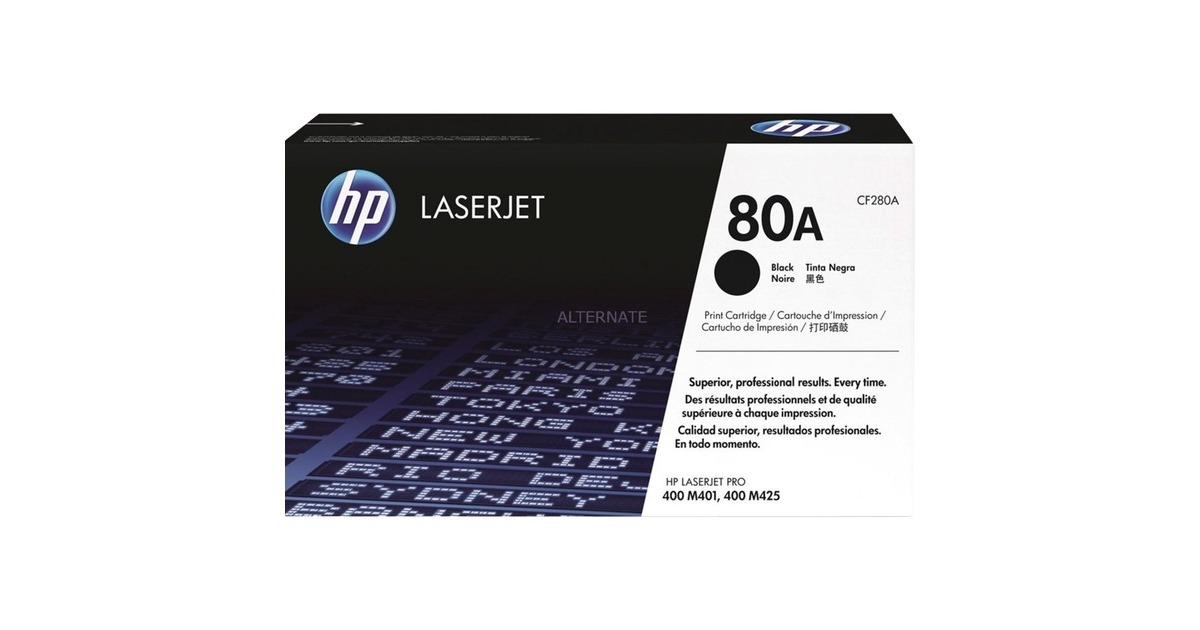 HP80A zwarte LaserJet tonercartridge (CF280A)  (Zwart, Zwart, Retail)