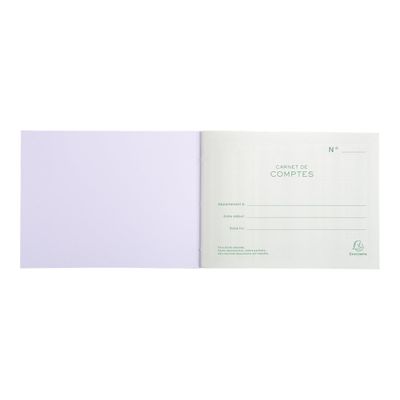 Exacompta - Carnet de comptes 11 x 15 cm - 40 pages