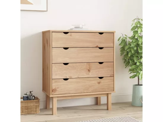 Commode OTTA 76,5x39,5x90 cm Bois de pin massif