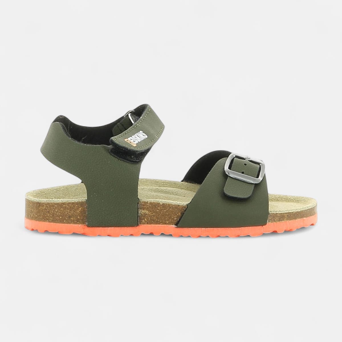 Mules semelle liège Garçon kaki
