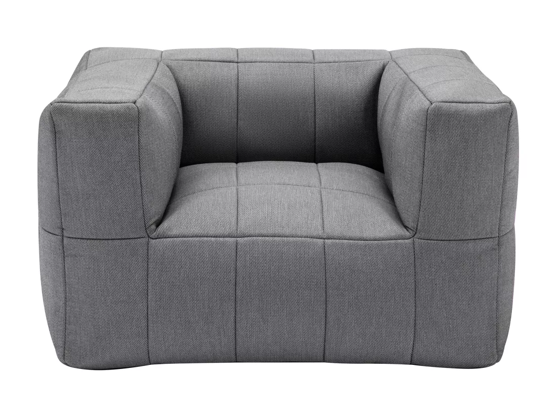 Fauteuil de jardin avec accoudoirs en tissu - Anthracite - LIVAI de MYLIA