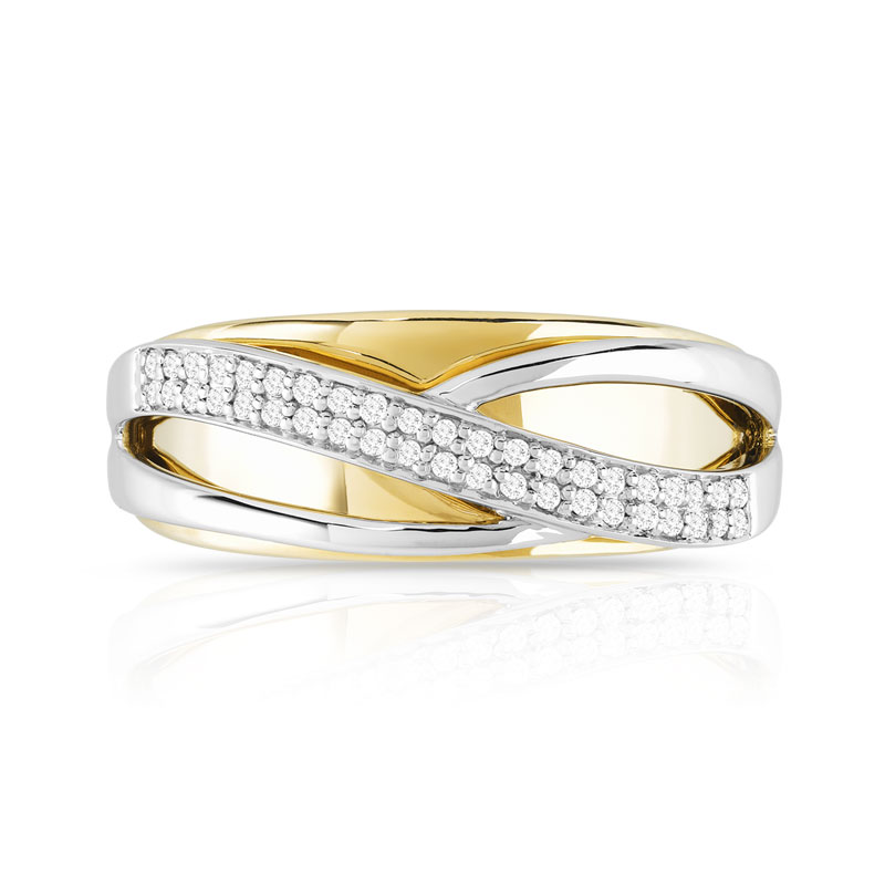 Bague 2 ors 375 diamants