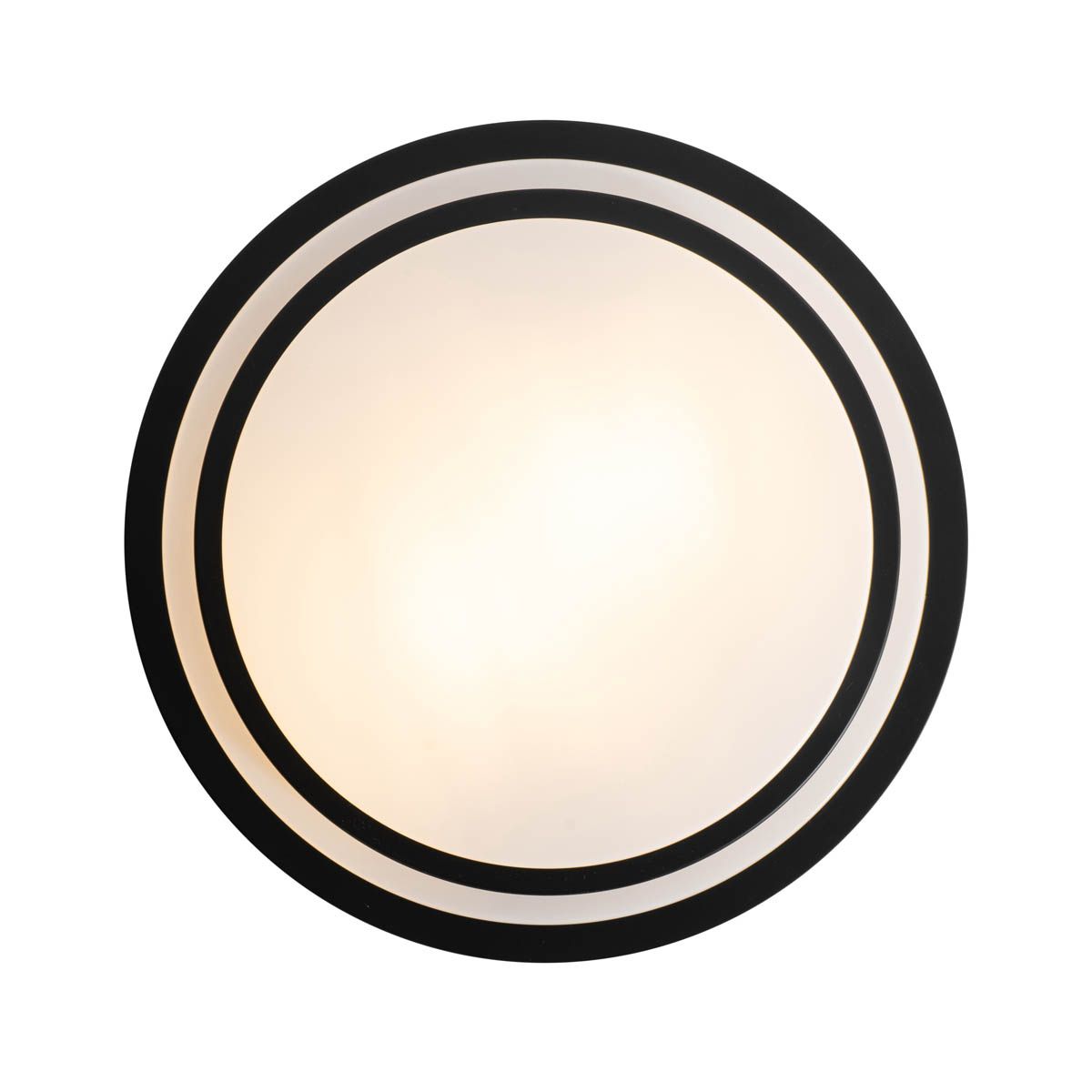Moderne plafondlamp zwart met wit 35 cm IP44 - Walden