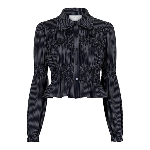 Neo Noir Kella Stripe Smock Skjorte, Sort, 40