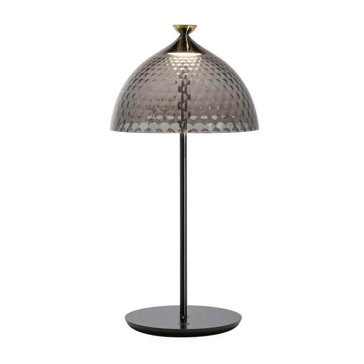 Kartell - Pumo LED Tischleuchte, rauchgrau / schwarz