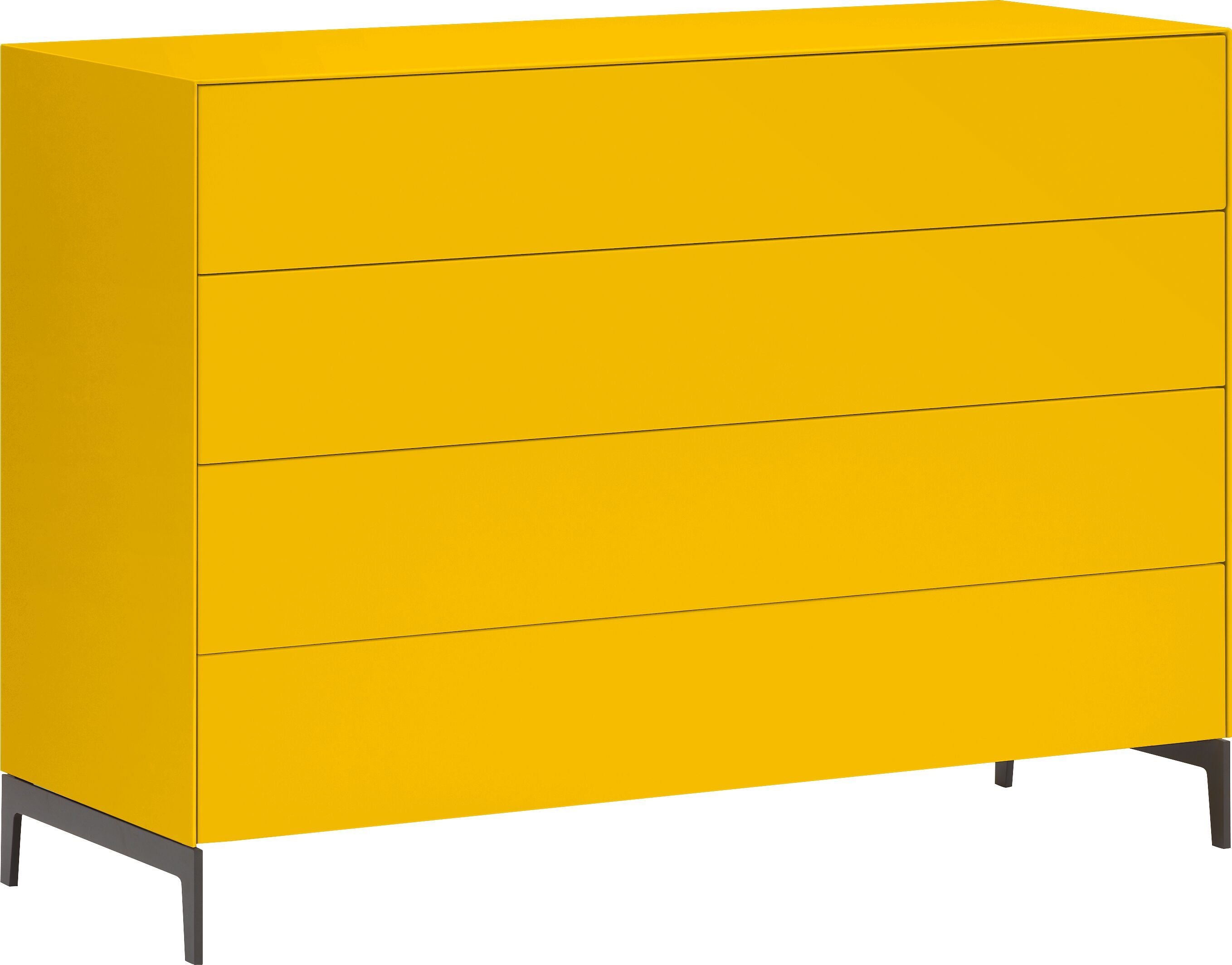 LUX Kommode - Gelb / B: 120.0 cm x T: 46.0 cm x H: 86.5 cm