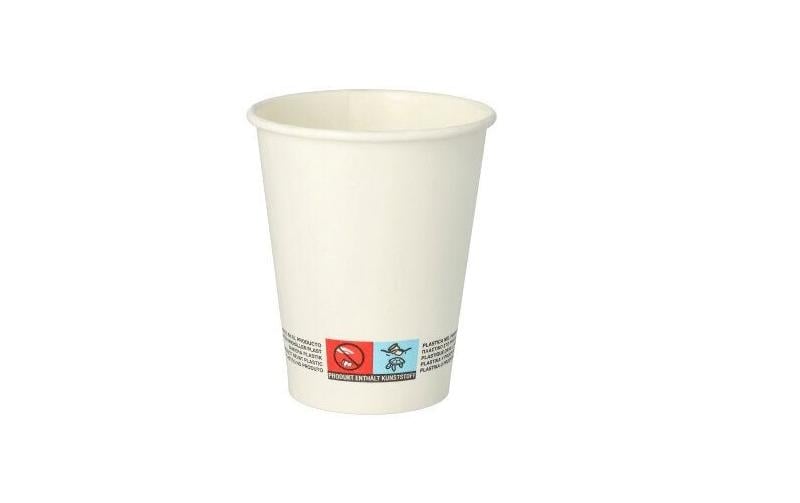 Einwegbecher Pure 200 ml, 50 Stück, WeissPraktischer Trinkbecher für alle Feierlichkeiten