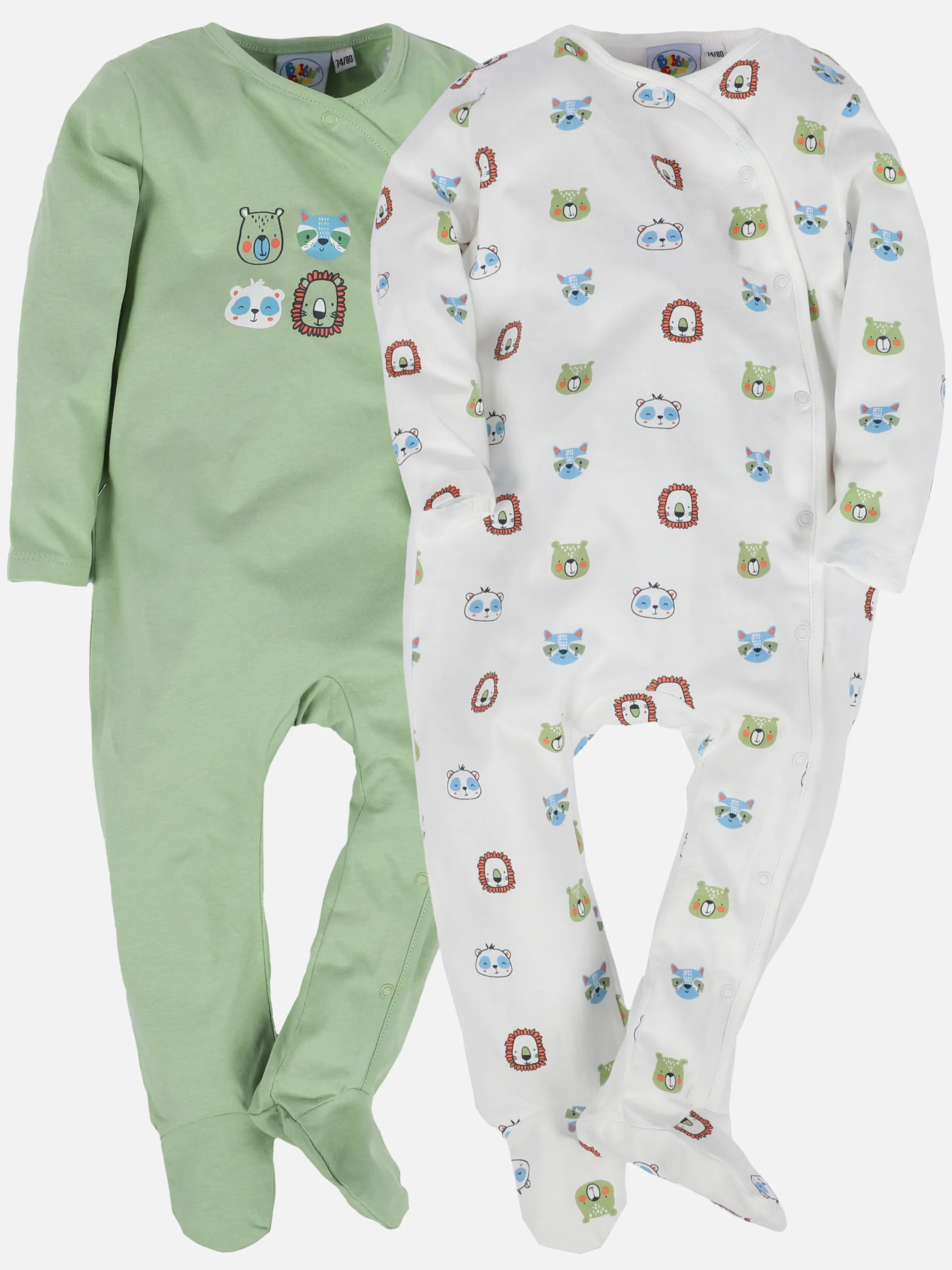 Baby Jungen Pyjama im 2er Set mit Fuß