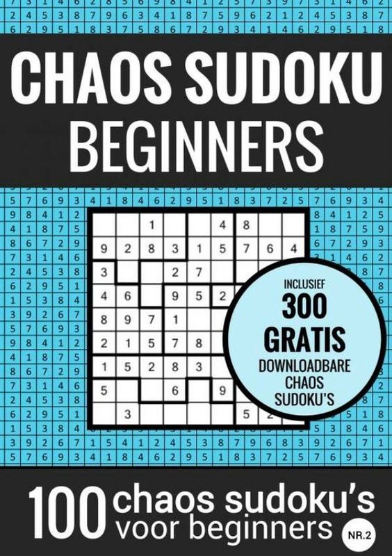 Puzzelboek - Chaos Sudoku - Makkelijk - 100 Puzzels - A5 Formaat - Paperback