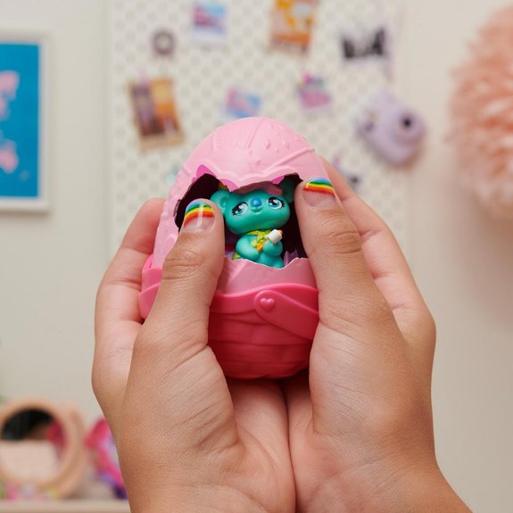 Pack de 2 Hatchimals 1 ado et 1 bébé - Famille surprise Rainbow-Cation