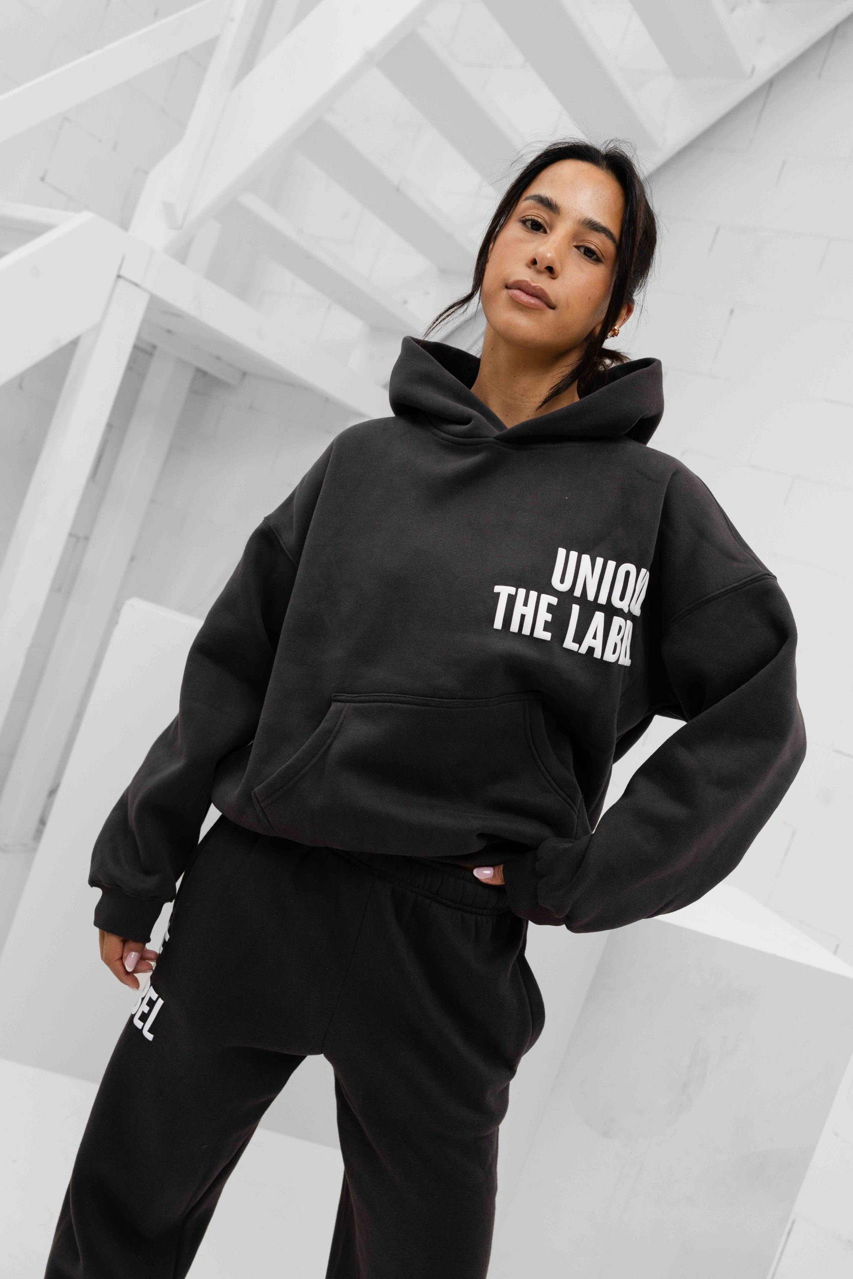 Unique The Label Elyana Trainingspak Dames Donkergrijs