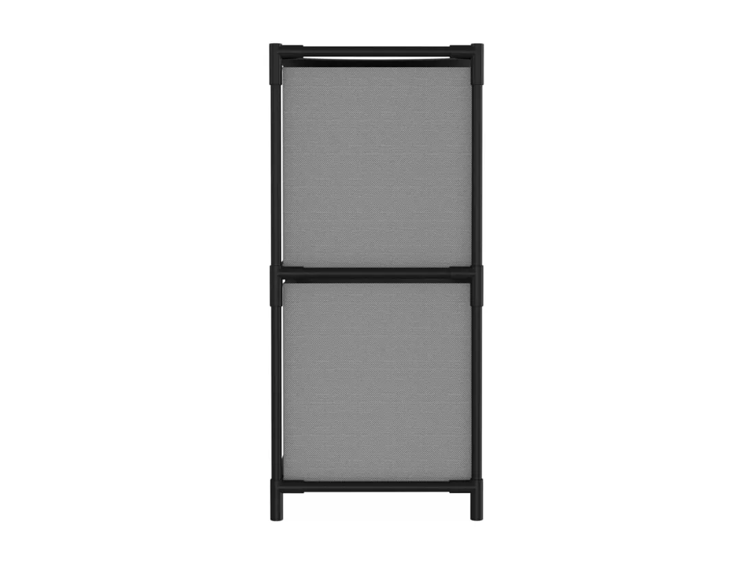 Armoire de rangement 4 paniers en tissu Gris 63x30x71 cm Acier