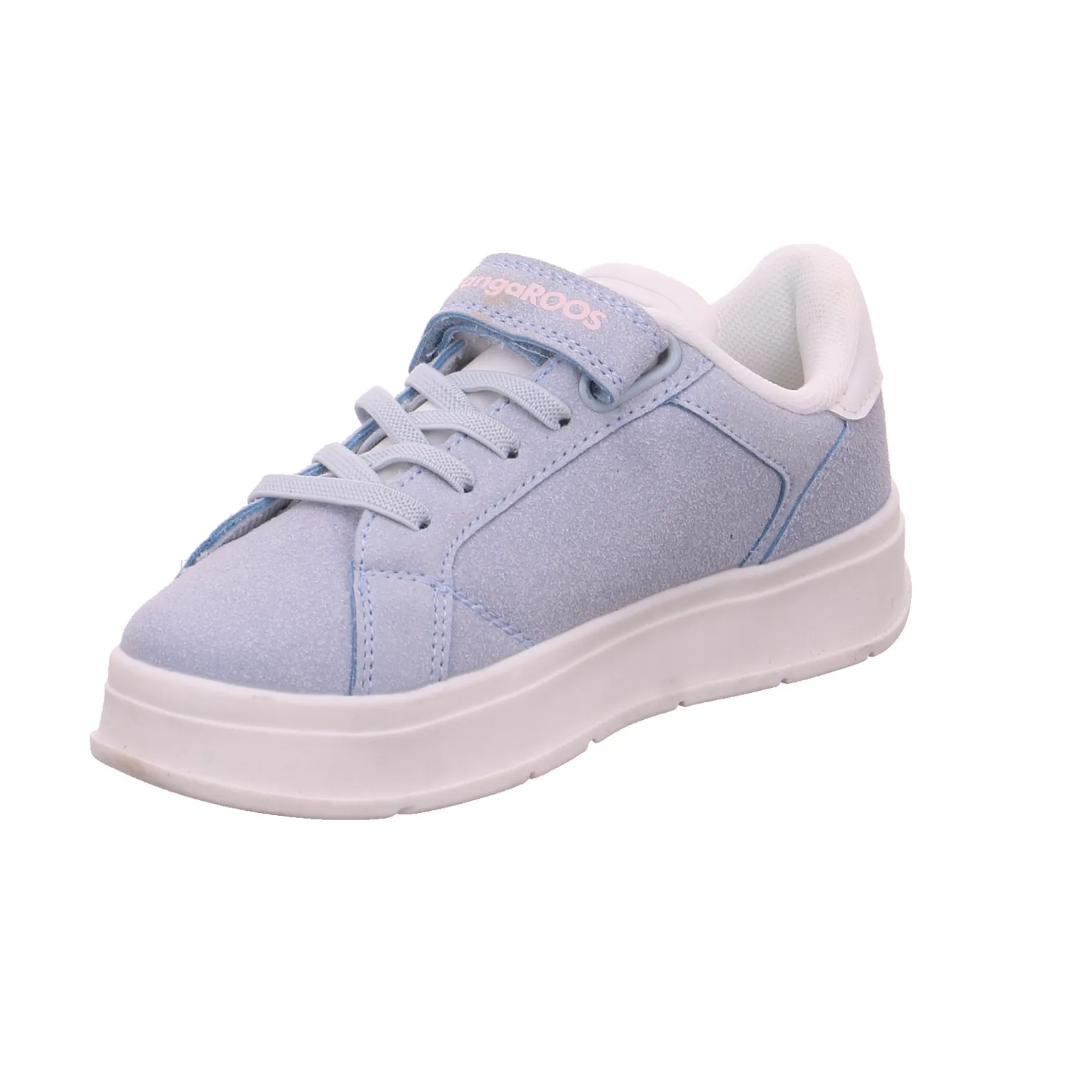 KANGAROOS Kleinkinder-Halbschuh Klett Hellblau Lederimitat  Sneaker