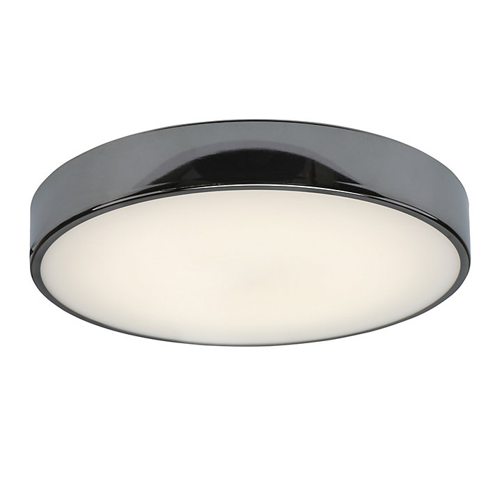 Plafonnier de salle de bain Wapta LED intégrée 1200lm 12W IP44 Ø28,3cm blanc froid & blanc chaud GoodHome noir brillant