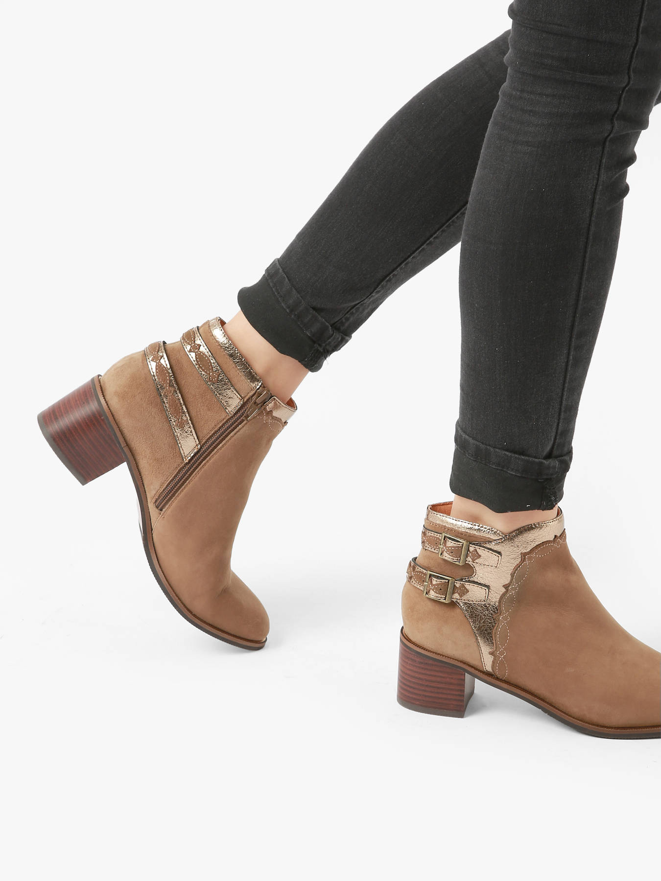 Bottines  talon Tesla en cuir MAM'ZELLE