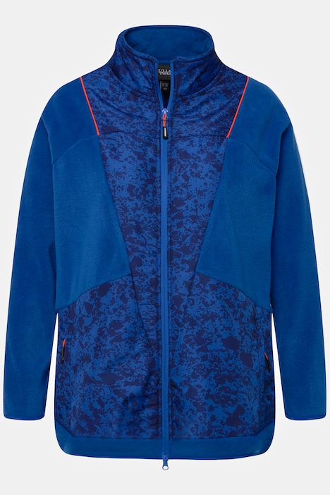 Fleecejacke, Color-Paspel, Stehkragen, 2-Wege-Zipper