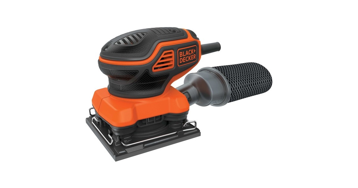 BLACK+DECKER220W 1/4 vel schuurmachine met handpalmschakelaar KA450-QS vlakschuurmachine  (Oranje/zwart)