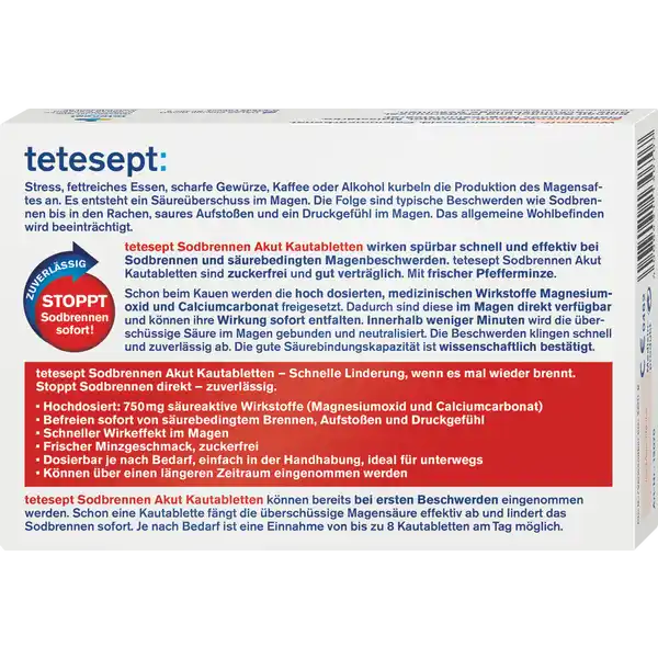 Sodbrennen Akut Kautabletten