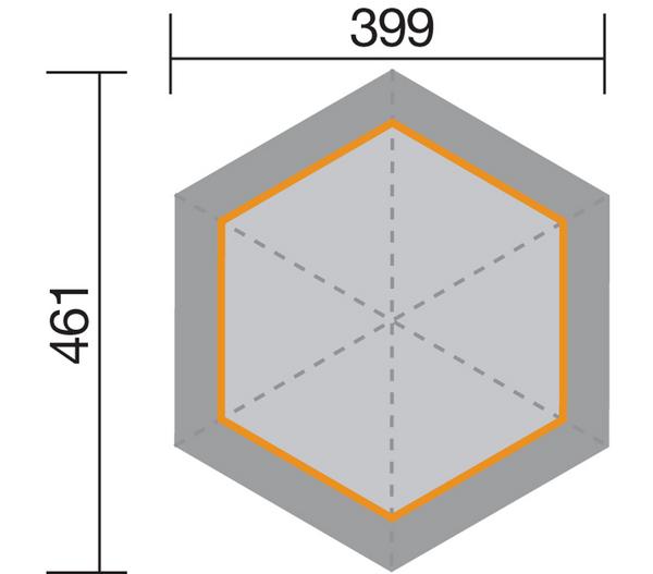 Weka Pavillon 656 Gr. 2, ca. B399/H312/T461 cm