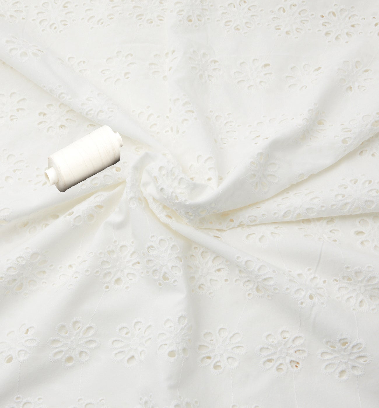 Coupon 3 m broderie anglaise - Ecru
