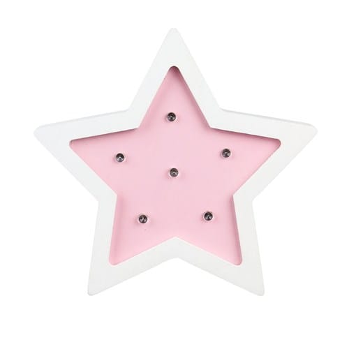Lampe en bois enfant etoile - h. 13 cm -