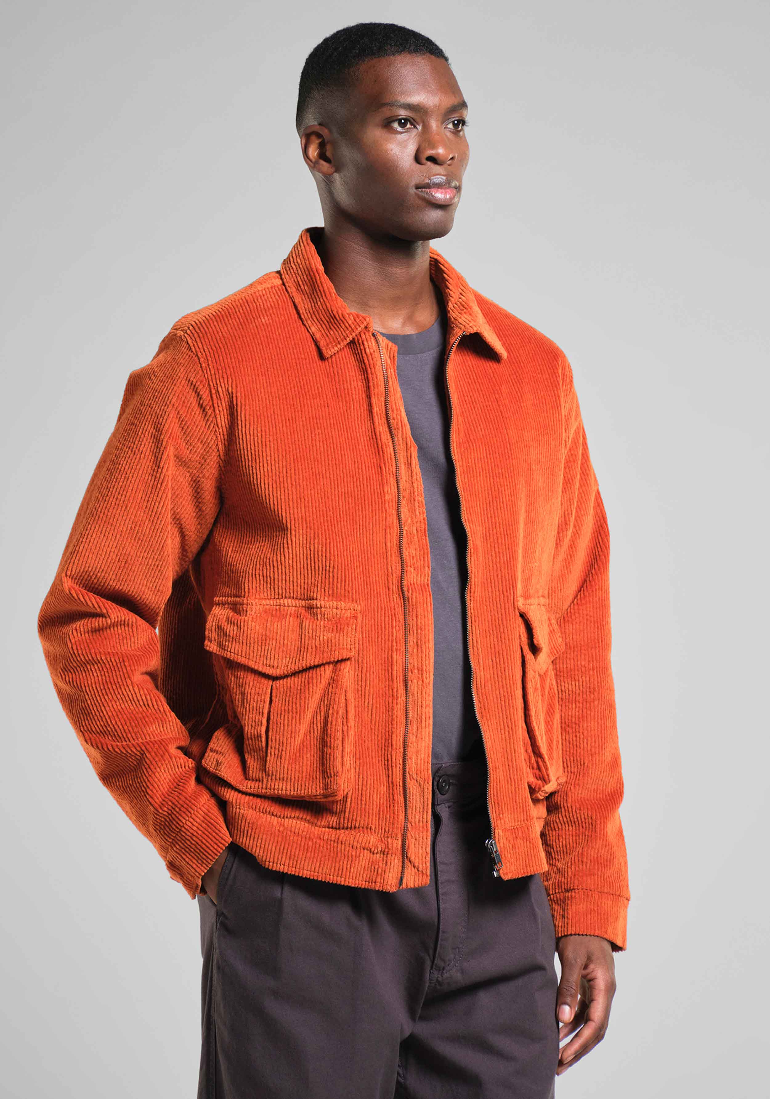 Dedicated Cordjacke Vallentuna Padded Cinnamon Orange