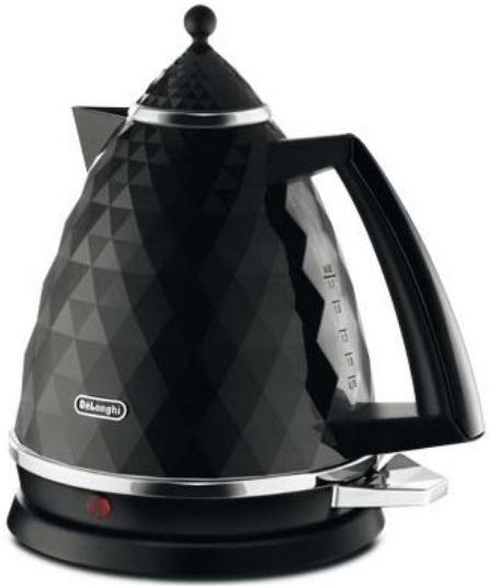 De'Longhi KBJ 2001.BK - Draadloze Waterkoker - Zwart - RVS Anti-Kalk Filter