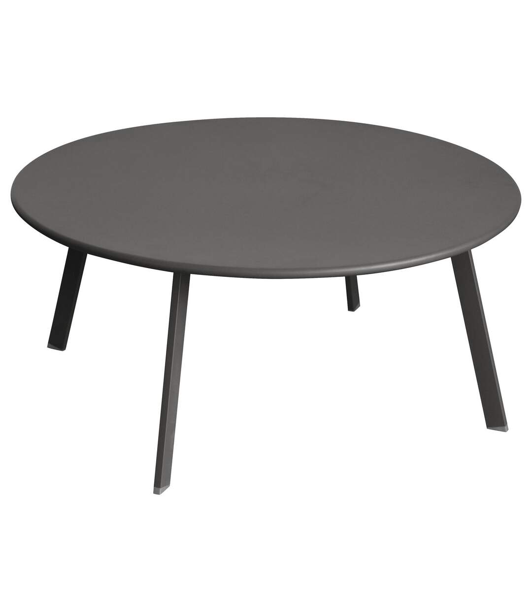 Table basse de jardin ronde Saona - Diam. 90 cm - Gris ardoise