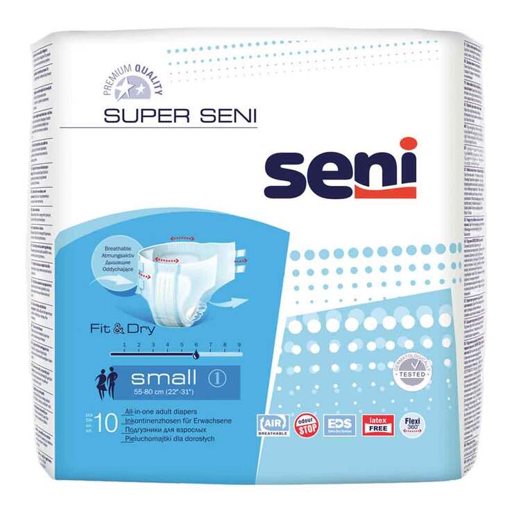 Super Seni Größe 1 small Windelhosen für Erwachsene, 10 St