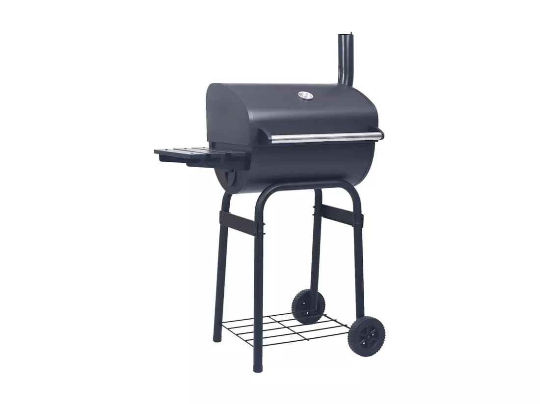 Gril barbecue au charbon avec étagère inférieure Noir