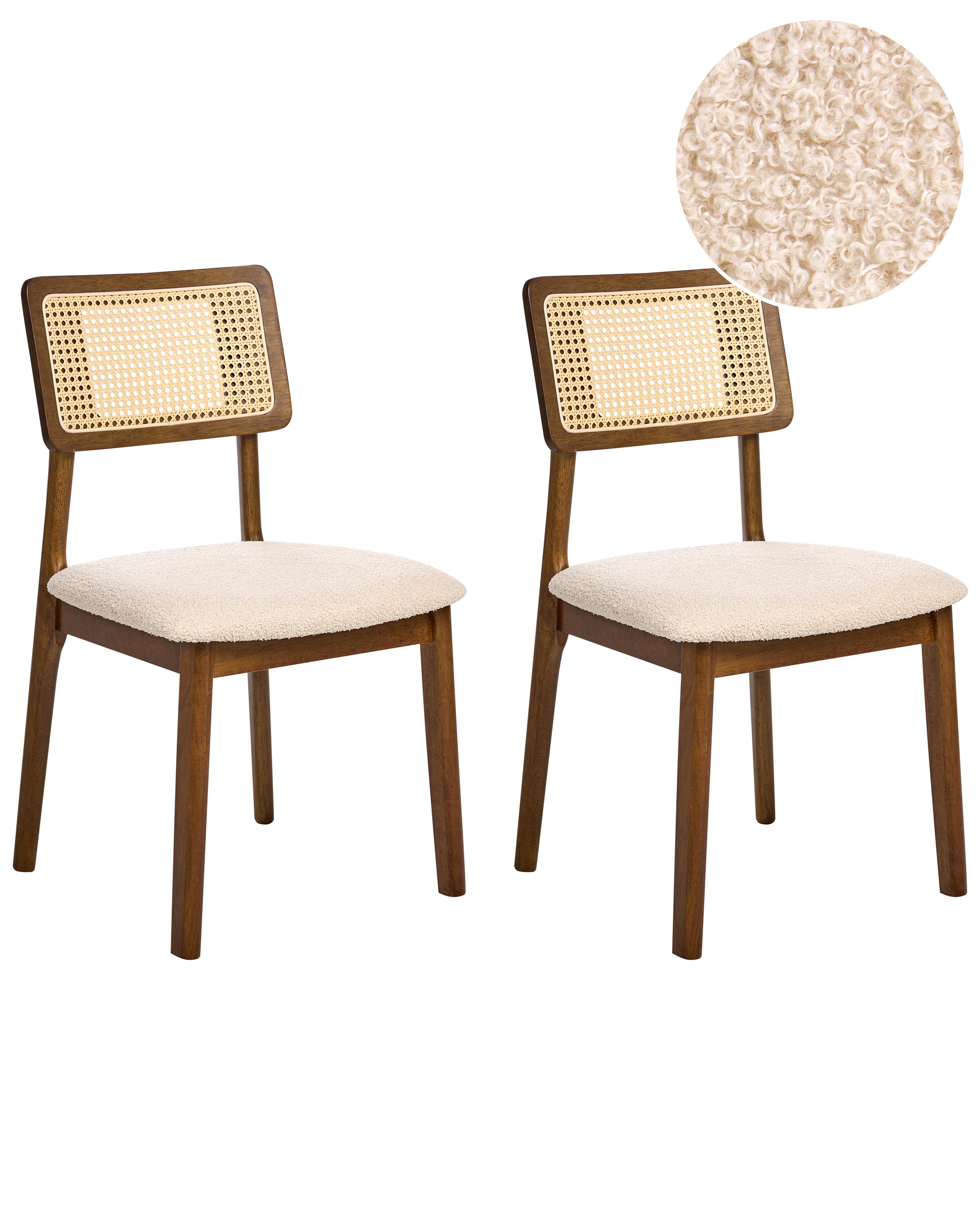 Set van 2 eetkamerstoelen EMBAR Hout Bruin