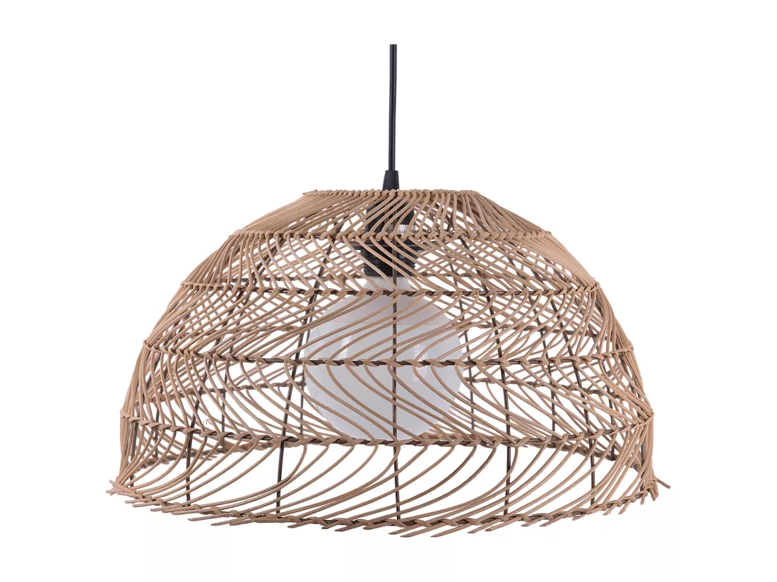 Lampe suspension SELENGE Rotin Marron clair
