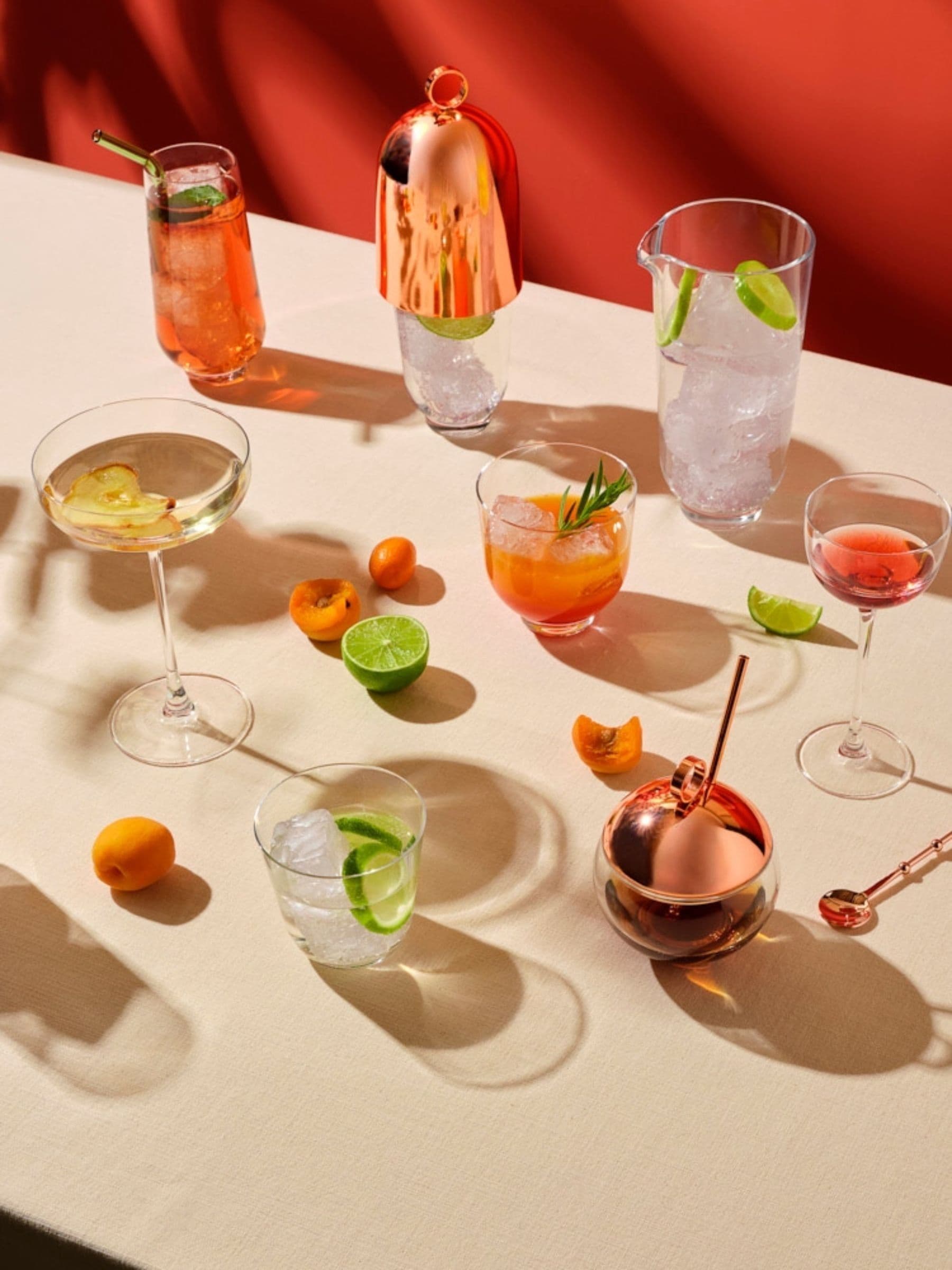 Nude Set of 4 Hepburn Long Drink Glasses