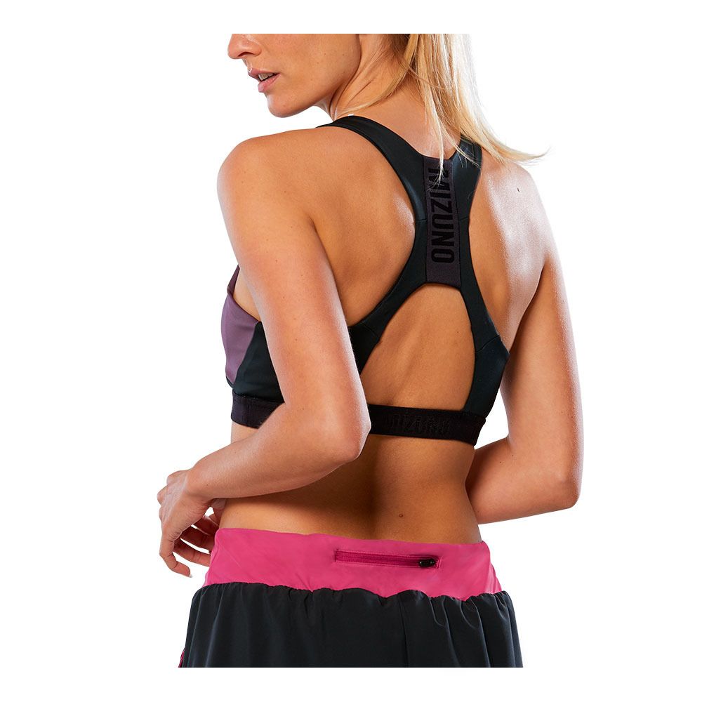 Mizuno ALPHA GRAPHIC - Brassière Femme grape wine