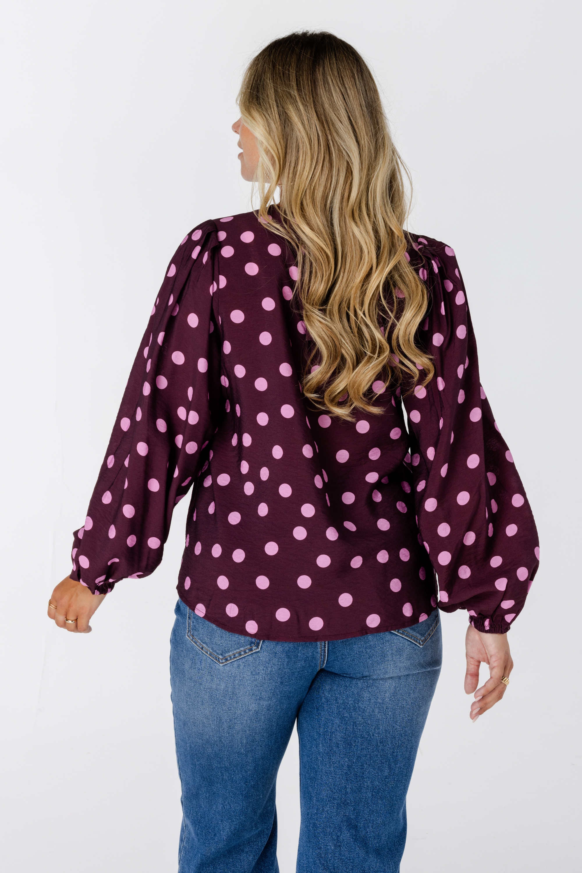 Blouse met polka dot Multi Red