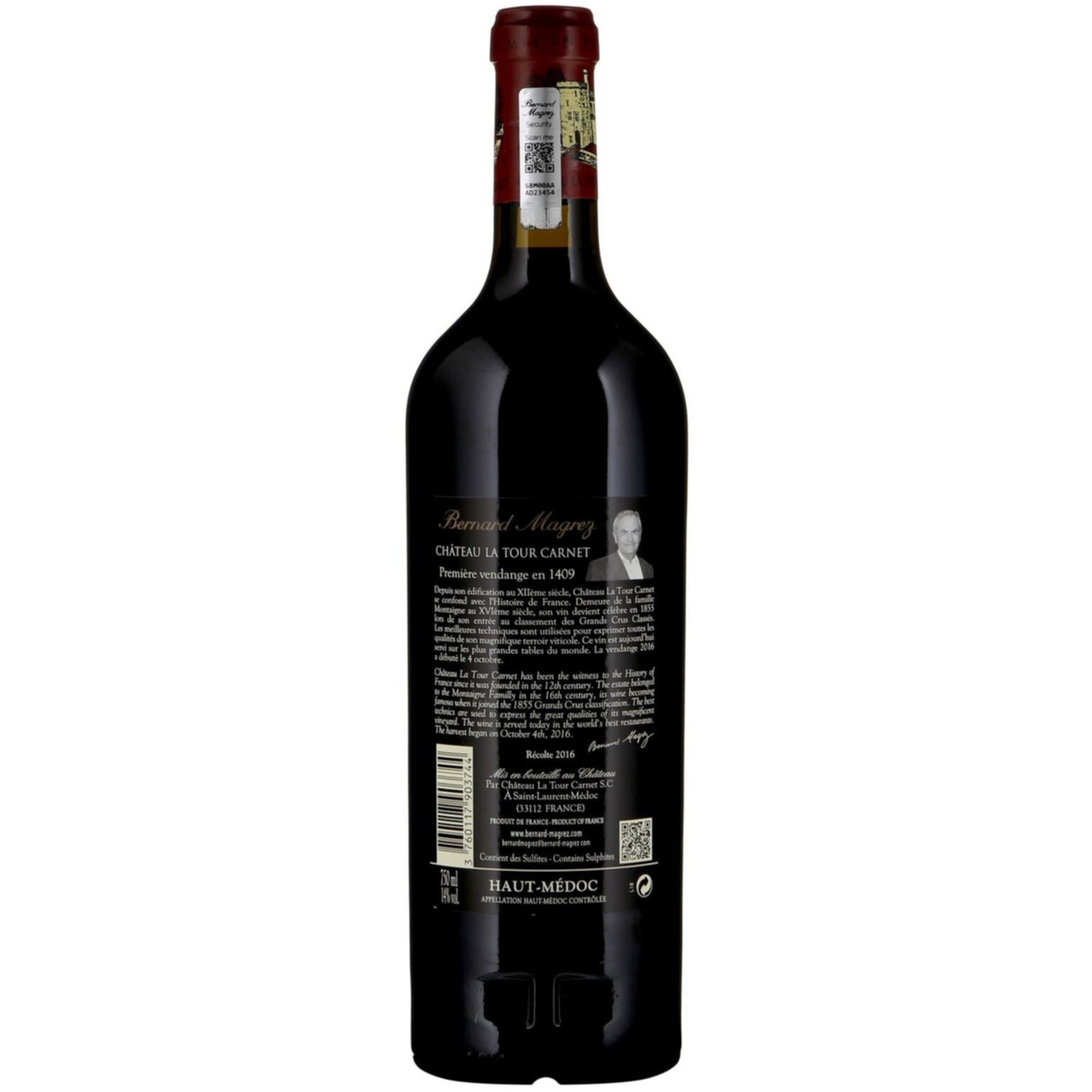 Haut-Médoc AOC 4ème Cru Classé Château La Tour Carnet -75cl