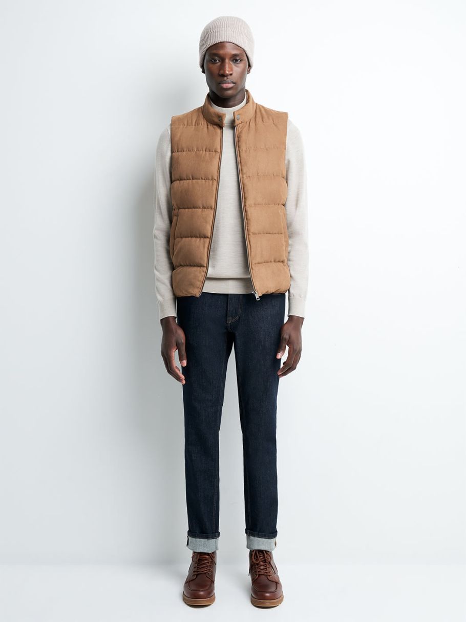 Gilet sans manches col montant