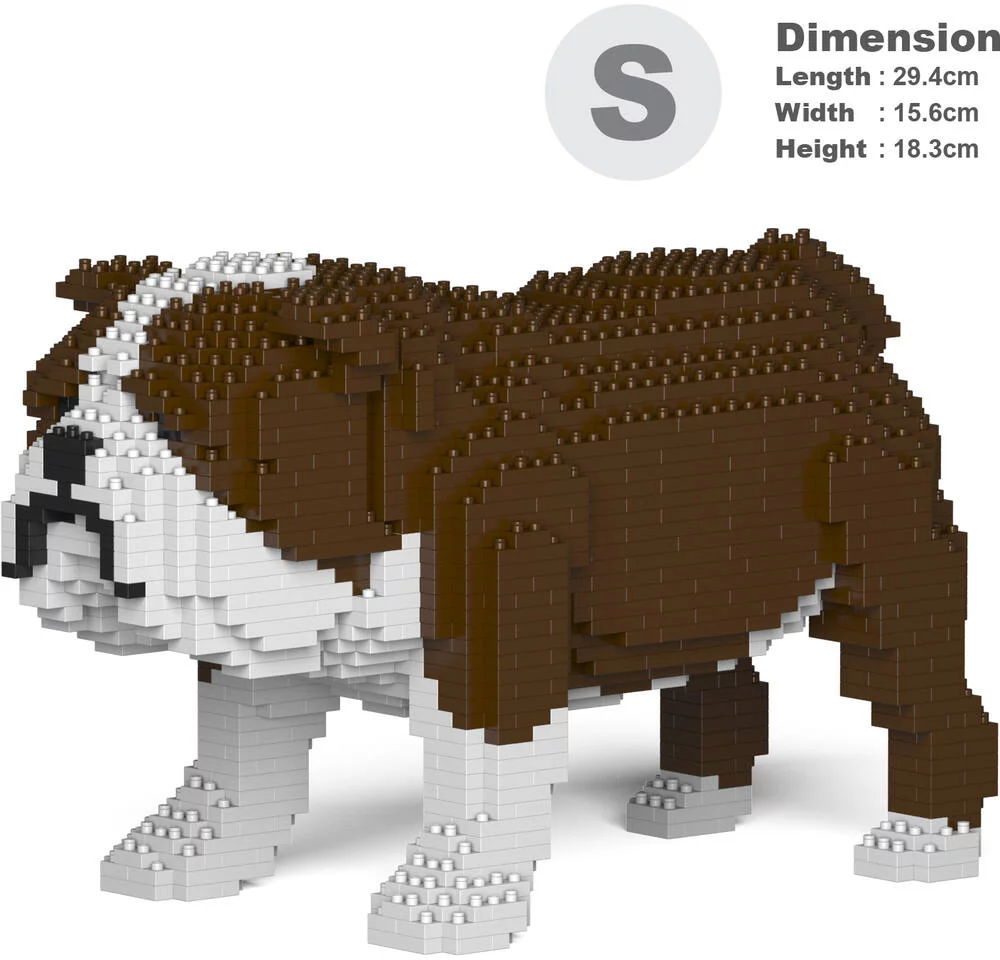 JECKA BLOCS DE CONSTRUCTION -CHIEN BULLDOG ANGLAIS MARRON